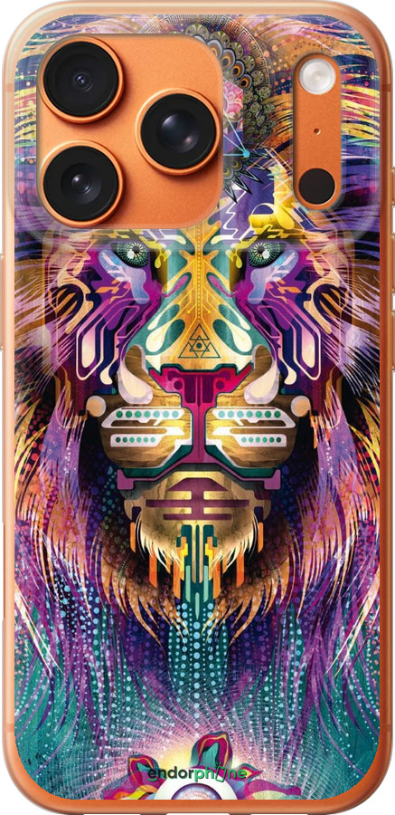 Силиконовый чехол Люминесцентный лев для Apple iPhone 17 PRO MAX - 4037u-4029 изображение 