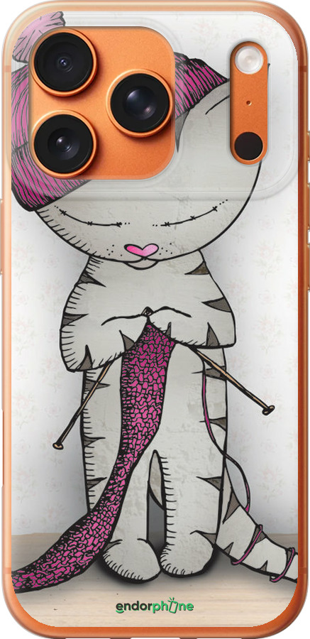 Силиконовый чехол Кошка рукодельница для Apple iPhone 17 PRO MAX - 4056u-4029 изображение 