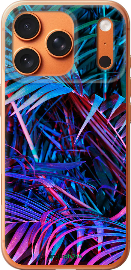 Силиконовый чехол Папоротник под ультрафиолетом для Apple iPhone 17 PRO MAX - 4069u-4029 изображение 