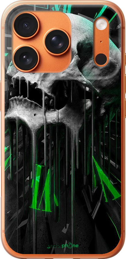 Силиконовый чехол Череп-часы для Apple iPhone 17 PRO MAX - 4100u-4029 изображение 