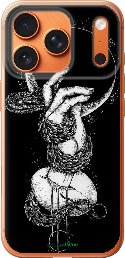 Силиконовый чехол Змея в руке для Apple iPhone 17 PRO MAX - 4149u-4029 изображение 