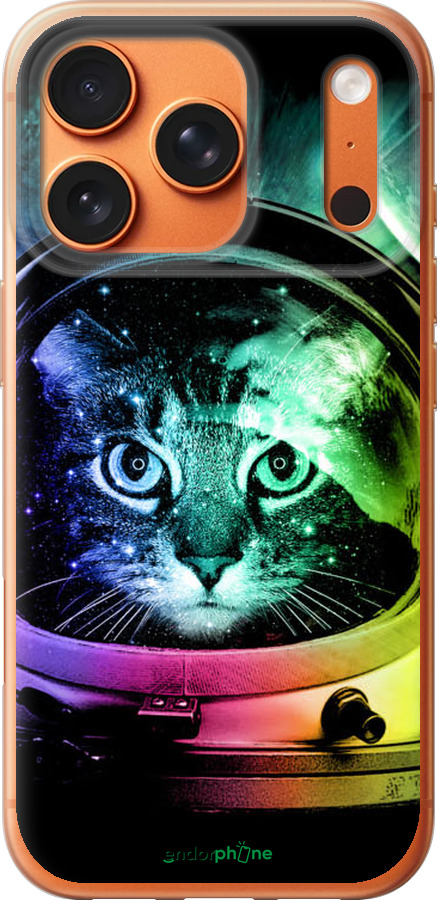 Силиконовый чехол Кот-астронавт для Apple iPhone 17 PRO MAX - 4154u-4029 изображение 