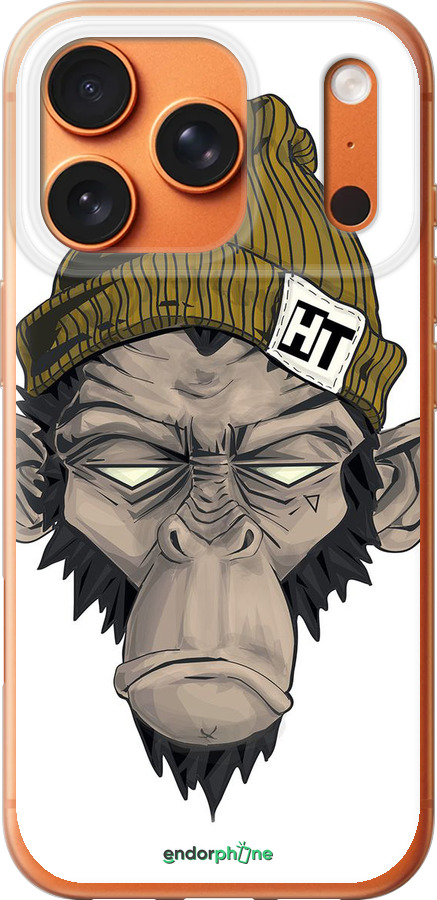 Силиконовый чехол Обезьяна в шапке для Apple iPhone 17 PRO MAX - 4183u-4029 изображение 