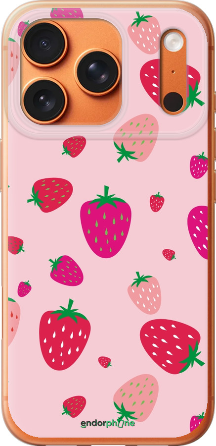 Силиконовый чехол Клубнички для Apple iPhone 17 PRO MAX - 4332u-4029 изображение 