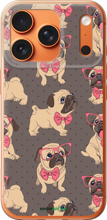 Силиконовый чехол мопсики 2 для Apple iPhone 17 PRO MAX - 4362u-4029 изображение 