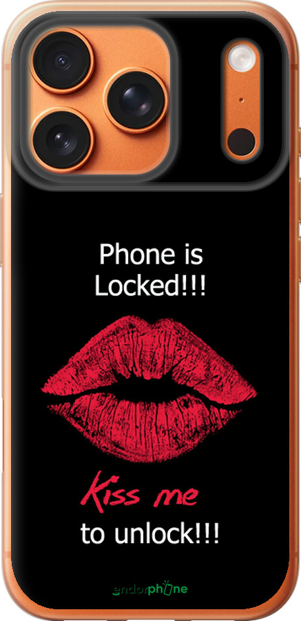 Силиконовый чехол Разблокируй-поцелуй для Apple iPhone 17 PRO MAX - 4372u-4029 изображение 