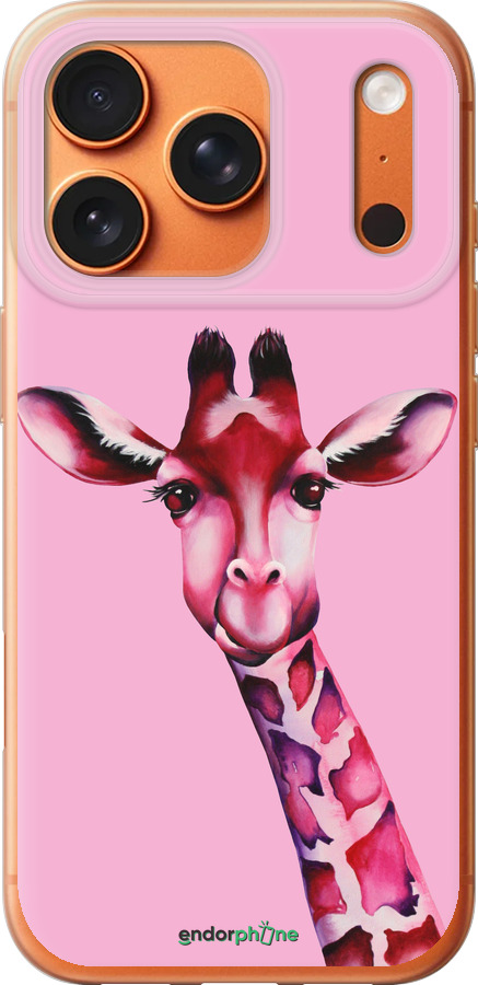 Силиконовый чехол Розовая жирафа для Apple iPhone 17 PRO MAX - 4441u-4029 изображение 