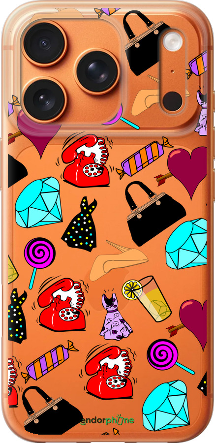 Силиконовый чехол stickers для Apple iPhone 17 PRO MAX - 4757u-4029 изображение 