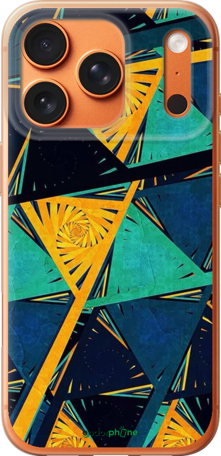 Силиконовый чехол Арт, абстракция, желтый, синий для Apple iPhone 17 PRO MAX - 5382u-4029 изображение 