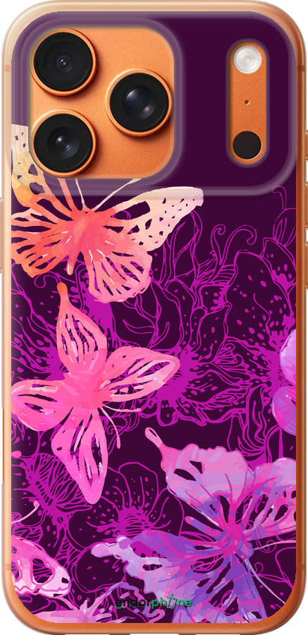 Силиконовый чехол Бабочки v2 для Apple iPhone 17 PRO MAX - 5475u-4029 изображение 