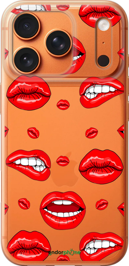 Силиконовый чехол Губы v3 для Apple iPhone 17 PRO MAX - 5477u-4029 изображение 