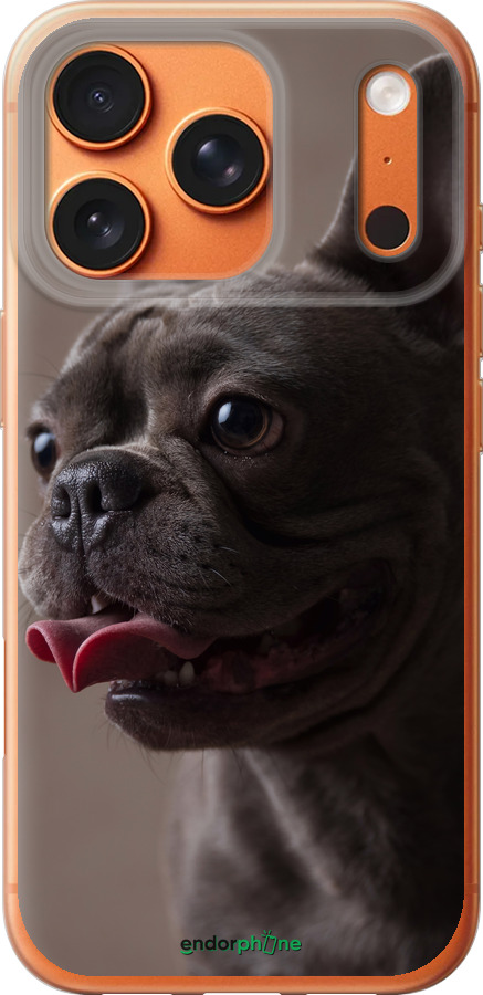 Силиконовый чехол Милый бульдог для Apple iPhone 17 PRO MAX - 5546u-4029 изображение 