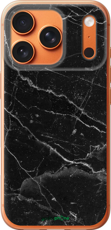 Силиконовый чехол Черный мрамор v2 для Apple iPhone 17 PRO MAX - 5568u-4029 изображение 