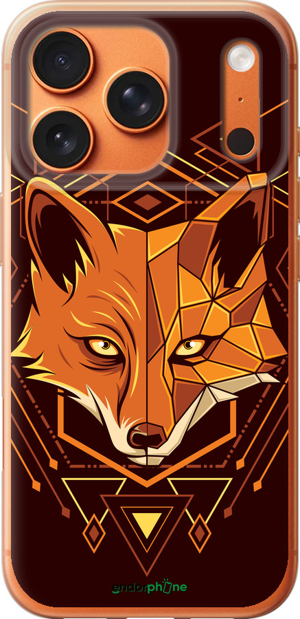 Силиконовый чехол Лиса геометрия для Apple iPhone 17 PRO MAX - 5607u-4029 изображение 