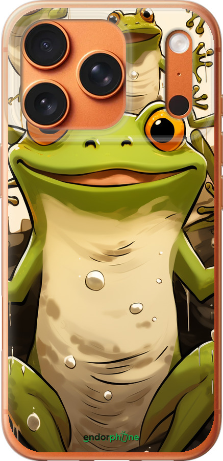 Силиконовый чехол Веселая жаба для Apple iPhone 17 PRO MAX - 5658u-4029 изображение 