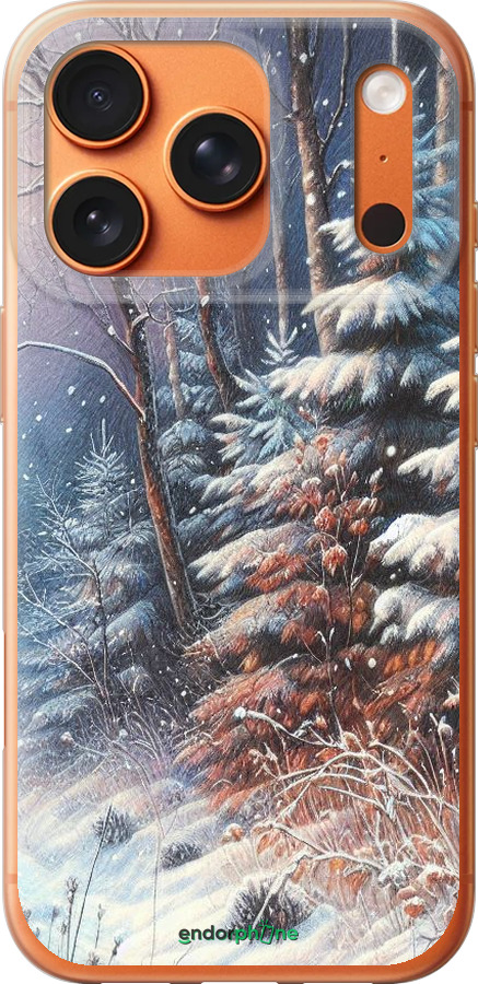 Силиконовый чехол Зимний пейзаж для Apple iPhone 17 PRO MAX - 5814u-4029 изображение 