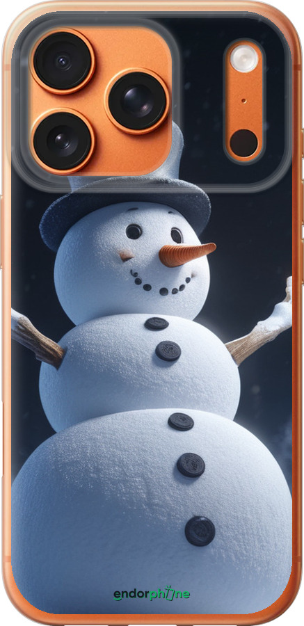 Силиконовый чехол Снеговик для Apple iPhone 17 PRO MAX - 5826u-4029 изображение 