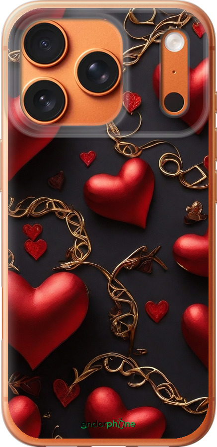 Силиконовый чехол Сердечки для Apple iPhone 17 PRO MAX - 5831u-4029 изображение 