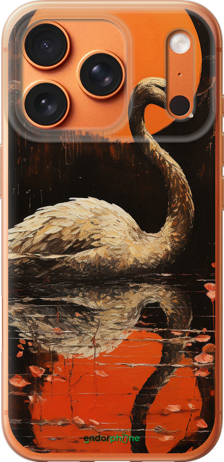 Силиконовый чехол Лебедь для Apple iPhone 17 PRO MAX - 5964u-4029 изображение 