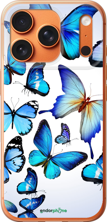 Силиконовый чехол Бабочки для Apple iPhone 17 PRO MAX - 6023u-4029 изображение 