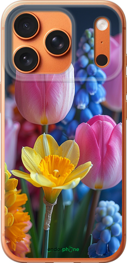 Силиконовый чехол Весенние цветы для Apple iPhone 17 PRO MAX - 6058u-4029 изображение 