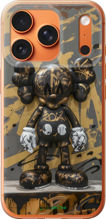 Силиконовый чехол Bronze kaws для Apple iPhone 17 PRO MAX - 6097u-4029 изображение 