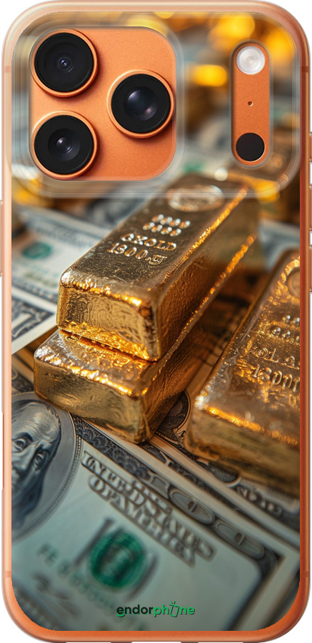 Силиконовый чехол Слитки и доллары для Apple iPhone 17 PRO MAX - 6105u-4029 изображение 