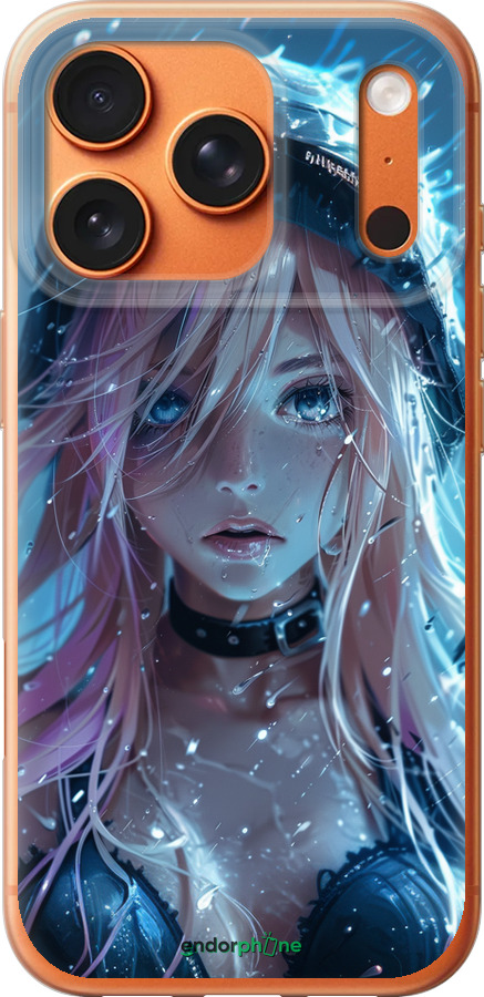 Силиконовый чехол Аниме-дива под дождем для Apple iPhone 17 PRO MAX - 6120u-4029 изображение 