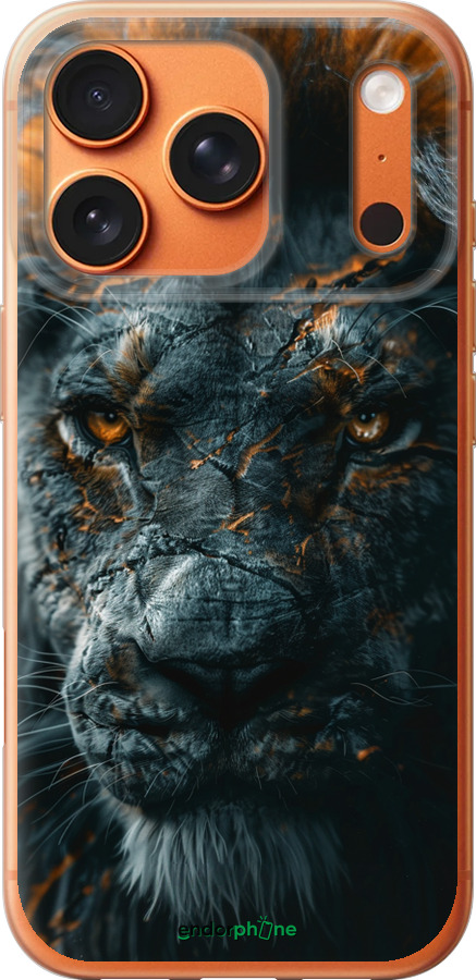 Силиконовый чехол Пламенный лев для Apple iPhone 17 PRO MAX - 6153u-4029 изображение 