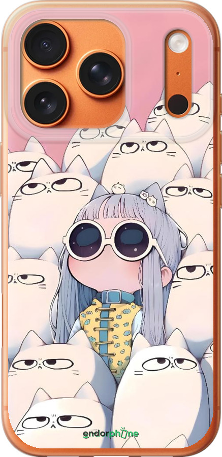 Силиконовый чехол Малышка с котами для Apple iPhone 17 PRO MAX - 6295u-4029 изображение 