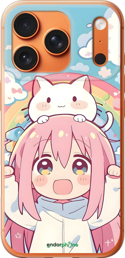 Силіконовий чехол Девочка аниме радуга для Apple iPhone 17 PRO MAX - 6304u-4029 изображение 