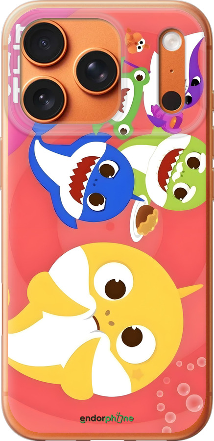 Силиконовый чехол Бейби Шаркс для Apple iPhone 17 PRO MAX - 6305u-4029 изображение 