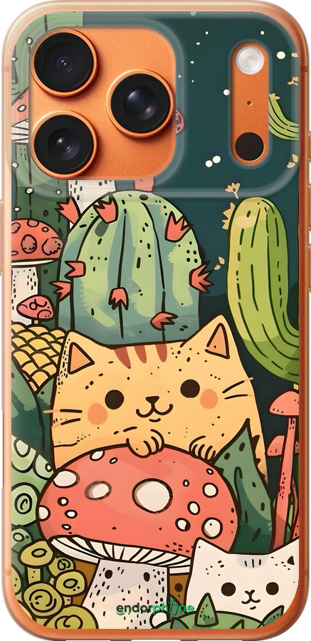 Силиконовый чехол Коты грибы для Apple iPhone 17 PRO MAX - 6321u-4029 изображение 