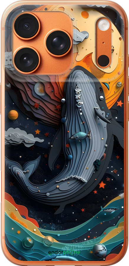 Силіконовий чехол Кит у космосі для Apple iPhone 17 PRO MAX - 6328u-4029 изображение 