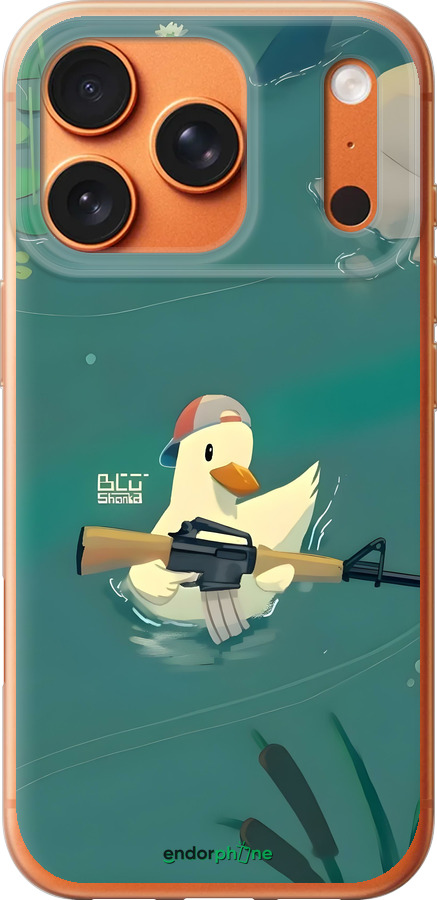 Силиконовый чехол Уточка с автоматом для Apple iPhone 17 PRO MAX - 6356u-4029 изображение 