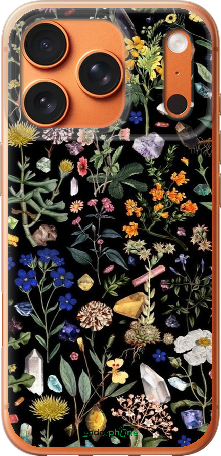 Силиконовый чехол С цветами для Apple iPhone 17 PRO MAX - 6422u-4029 изображение 