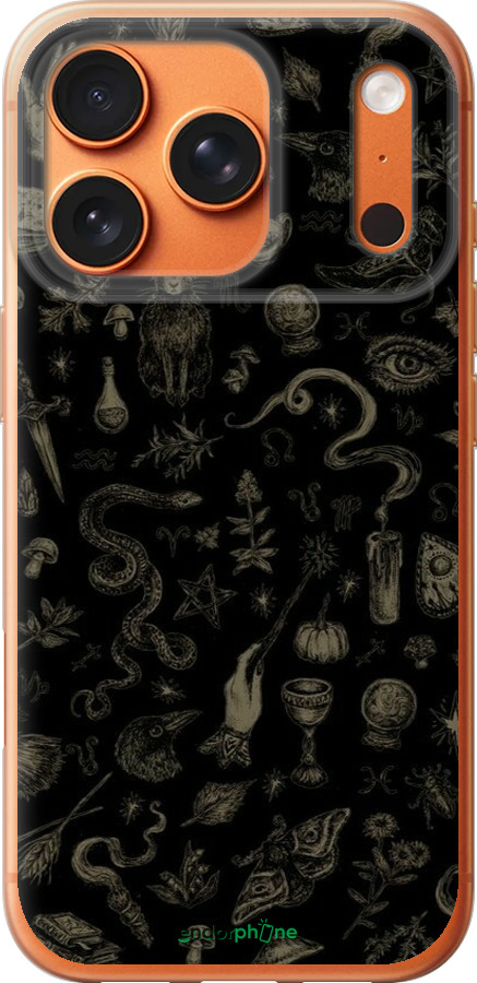 Силиконовый чехол Мистический коллаж с травами и магическими символами для Apple iPhone 17 PRO MAX - 6428u-4029 изображение 