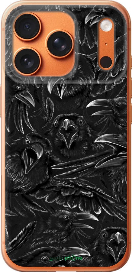 Силиконовый чехол Воронья ярость для Apple iPhone 17 PRO MAX - 6474u-4029 изображение 