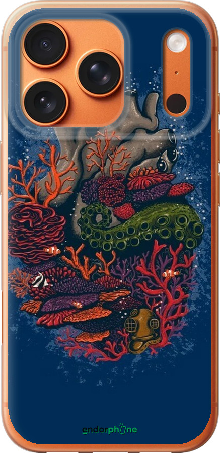 Силиконовый чехол Сердце моря для Apple iPhone 17 PRO MAX - 6506u-4029 изображение 