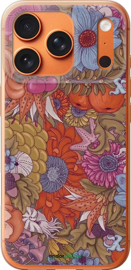 Силиконовый чехол Абстрактные цветы для Apple iPhone 17 PRO MAX - 6526u-4029 изображение 