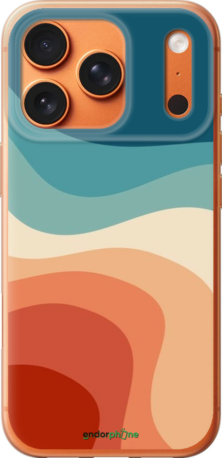 Силиконовый чехол В стиле ретро с волнами для Apple iPhone 17 PRO MAX - 6531u-4029 изображение 