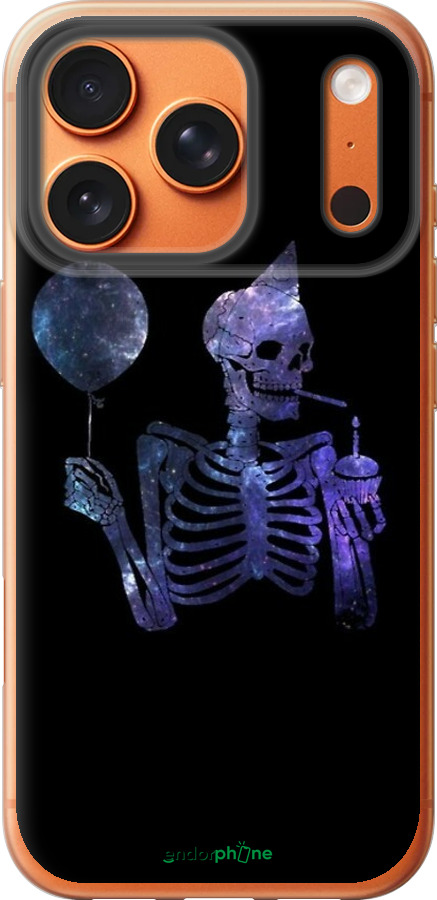 Силиконовый чехол Скелетное искусство для Apple iPhone 17 PRO MAX - 6536u-4029 изображение 