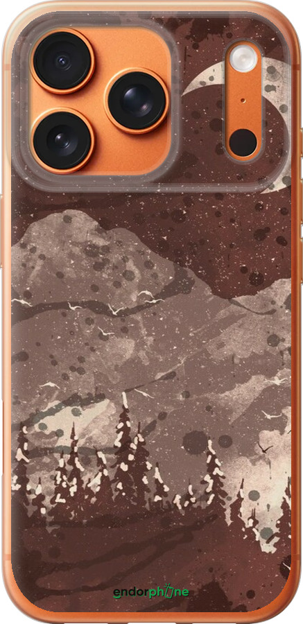 Силіконовий чехол із зображенням місячного пейзажу у нічному лісі для Apple iPhone 17 PRO MAX - 6546u-4029 изображение 