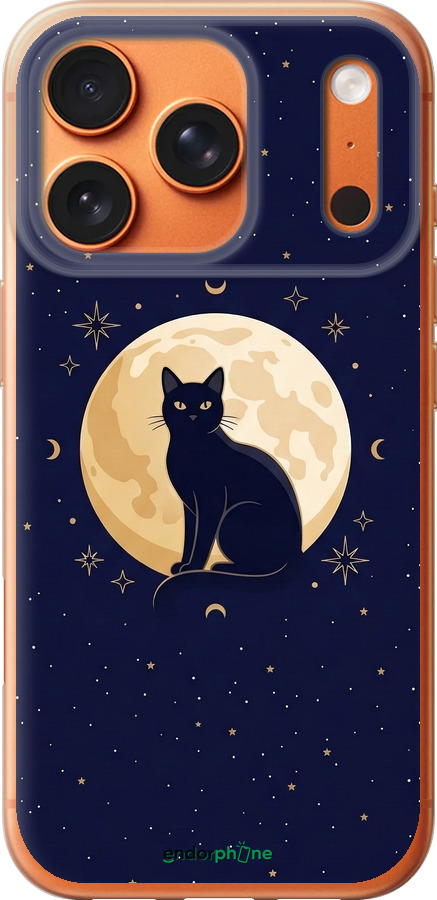 Силіконовий чехол Cute Cat Celestial/Witchy для Apple iPhone 17 PRO MAX - 6787u-4029 изображение 