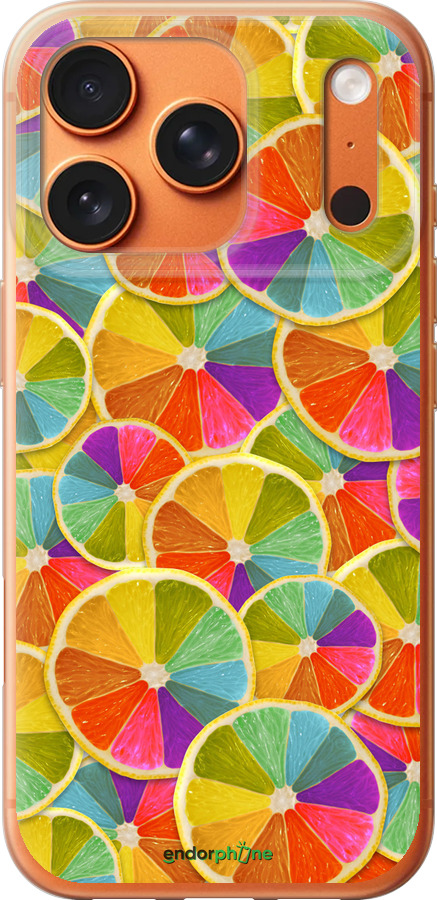 Силиконовый чехол Разноцветные дольки лимона для Apple iPhone 17 PRO MAX - 861u-4029 изображение 
