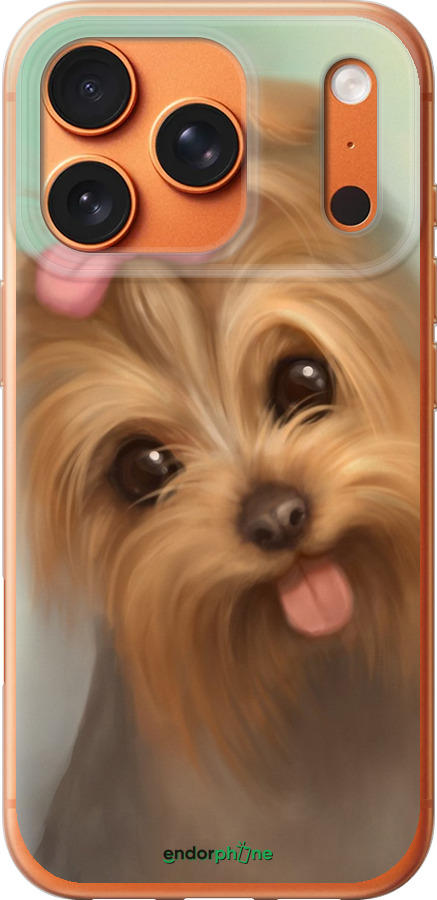 Силиконовый чехол Нарисованный йоркширский терьер для Apple iPhone 17 PRO MAX - 928u-4029 изображение 