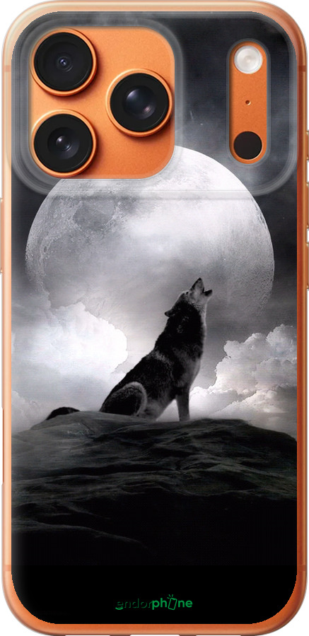 Силиконовый чехол Воющий волк для Apple iPhone 17 PRO MAX - 934u-4029 изображение 