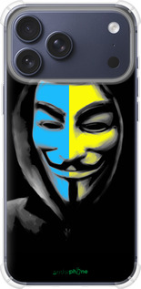 Силикон с усиленными углами чехол Украинский анонимус для Apple iPhone 17 PRO - 1062sp-4030 изображение 