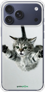 Силикон с усиленными углами чехол Летящий котёнок для Apple iPhone 17 PRO - 2322sp-4030 изображение 
