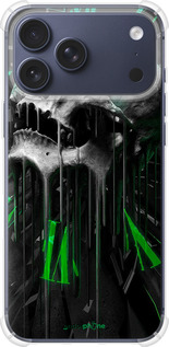 Силикон с усиленными углами чехол Череп-часы для Apple iPhone 17 PRO - 4100sp-4030 изображение 